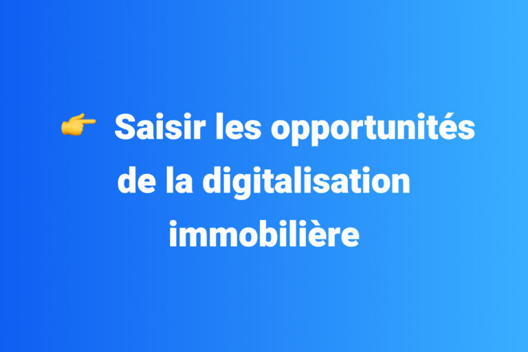 digitalisation immobilier