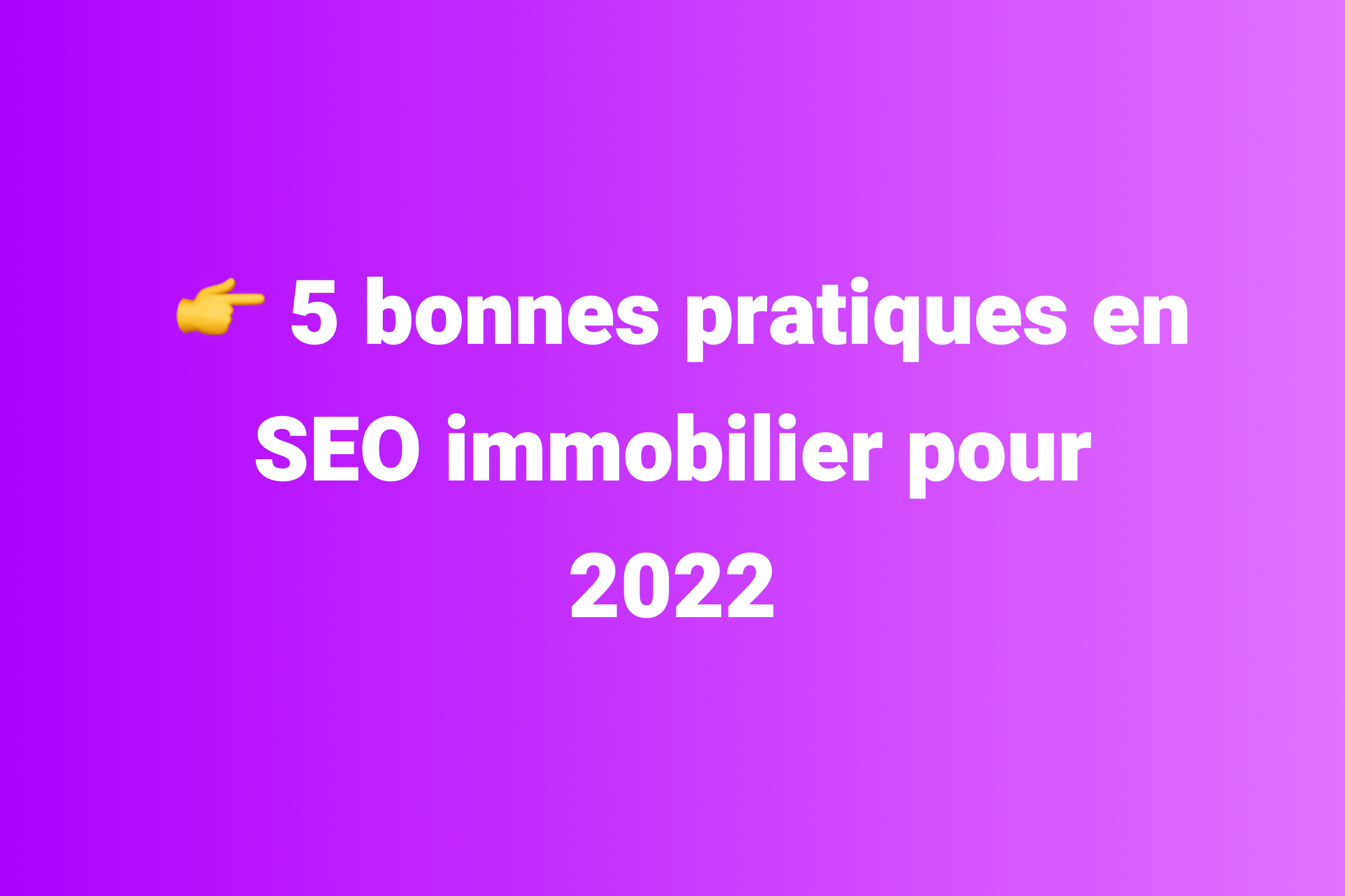 seo immobilier