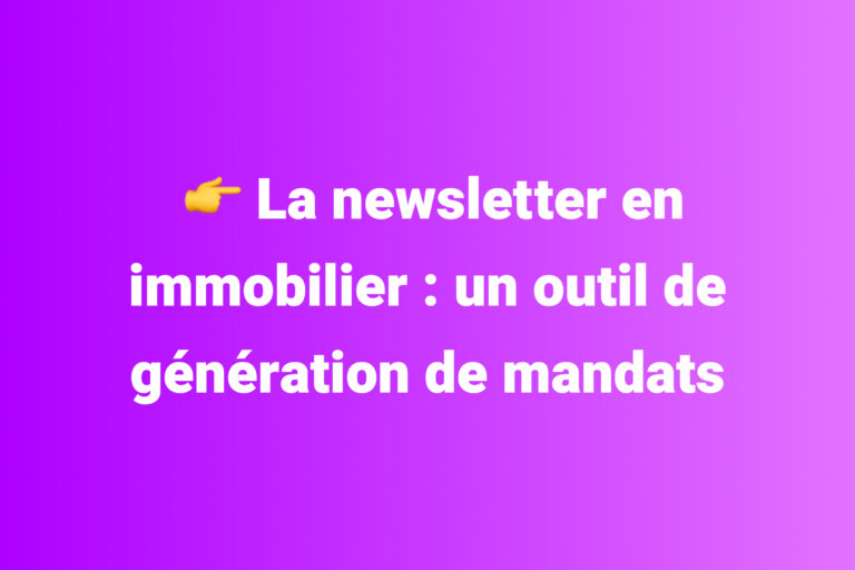 newsletter en immobilier