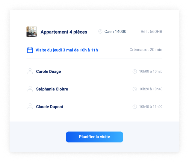Planifiez vos visites avec simplicité